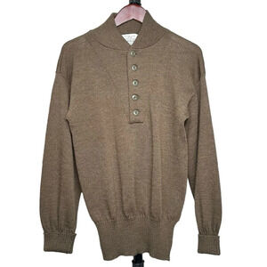 Vintage Jack Young Associates Men's Sweater Large Military Army Fatigues Drab